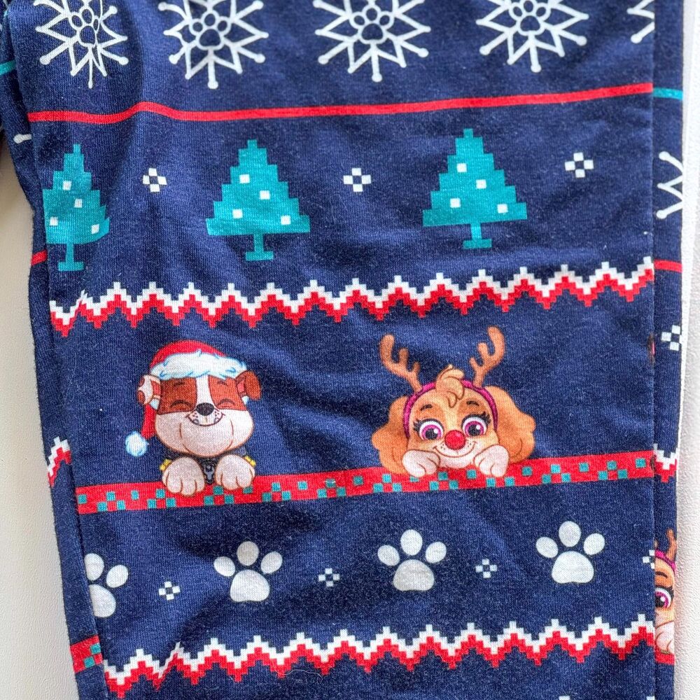 4/$10 - Nickelodeon Paw Patrol Blue Snowflake Christmas Pajama Pants - Picture 2 of 5
